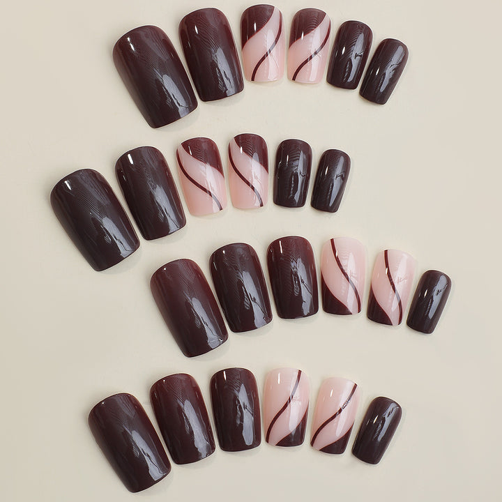 Premium Press-On Nail Art Set with Elegant Designs Kalsten
