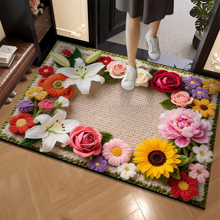 Floral Design Entrance Mat