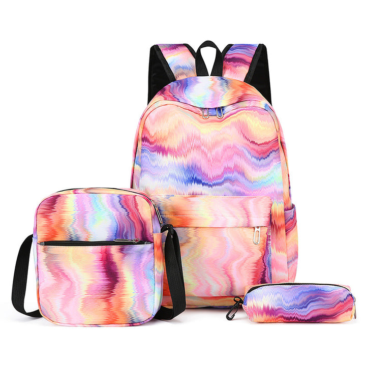 Stylish backpack with matching crossbody bag and pencil case Kalsten