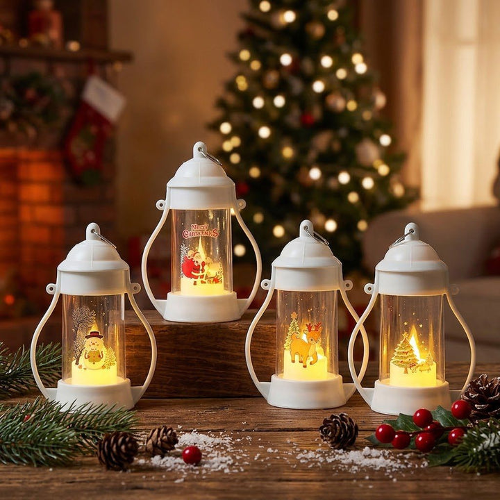 LED Decorative Lantern with Christmas Design