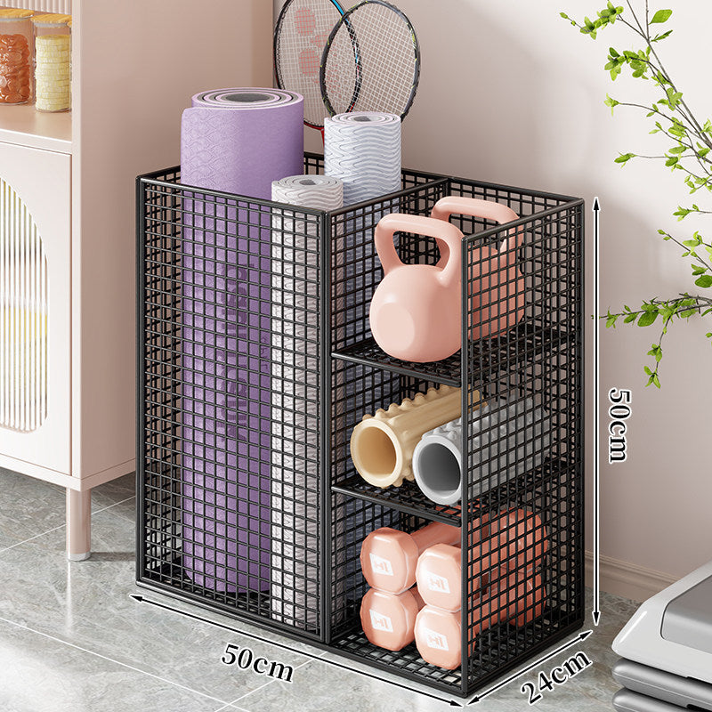 Vertical Rolling Mesh Fitness Equipment Organizer Cart