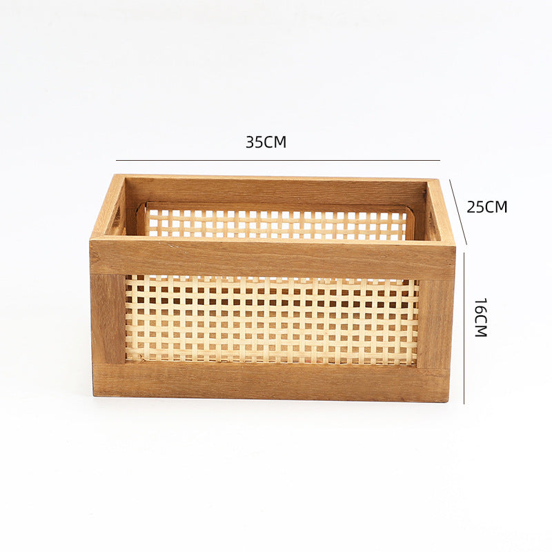 Versatile Wooden Storage Basket Kalsten