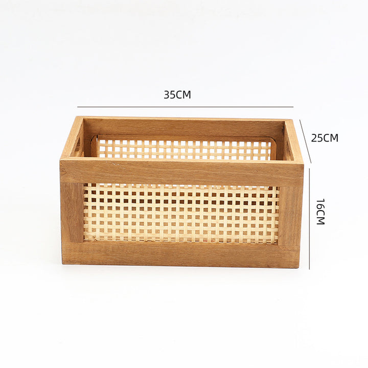 Versatile Wooden Storage Basket Kalsten