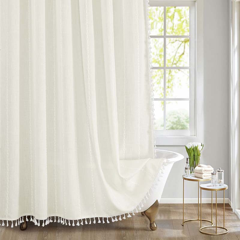 Textured Grid Design Window Curtain Kalsten
