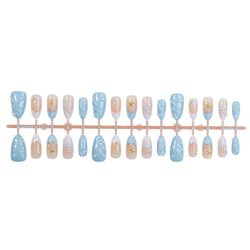 Art nail set with floral and glittering accents Kalsten 1789119191
