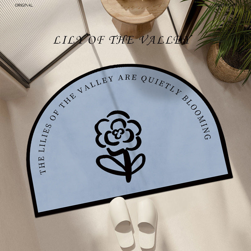 Artistic Floral Printed Area Mat