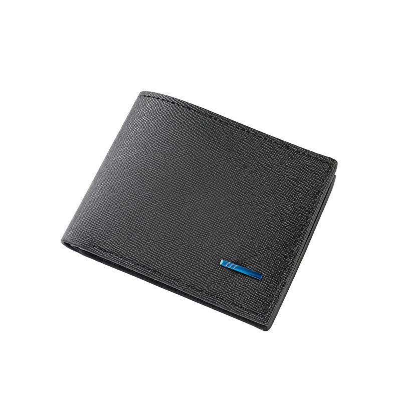 Textured Leather Folded Wallet Kalsten