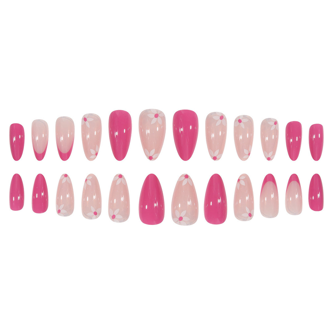 Floral-Patterned Stiletto Press-On Nails Kalsten