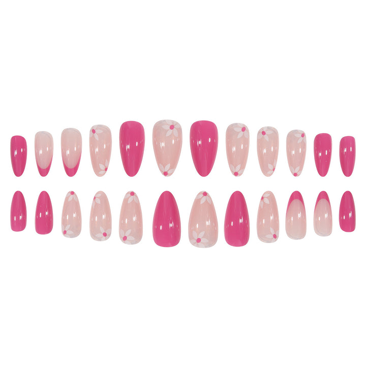 Floral-Patterned Stiletto Press-On Nails Kalsten