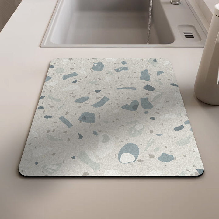 Artistic Terrazzo-Pattern Kitchen Mat Kalsten
