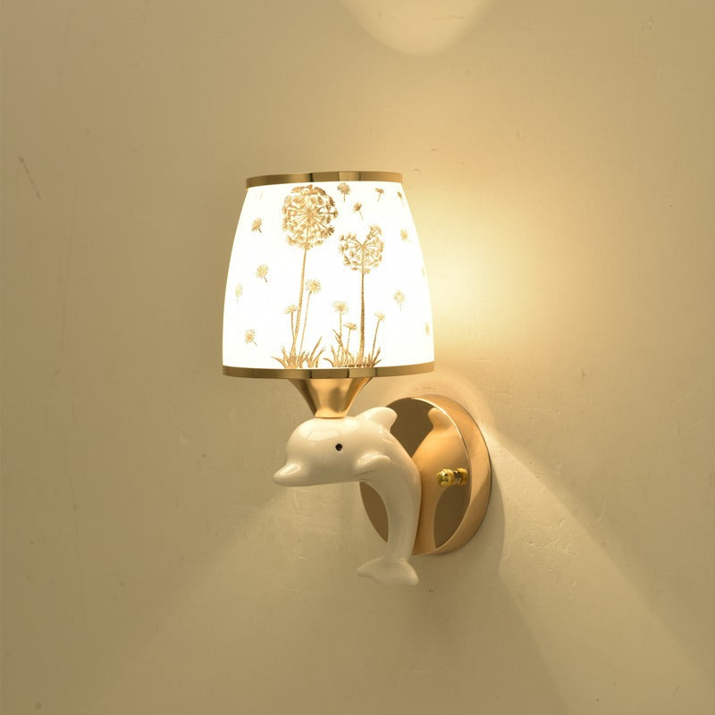 Dolphin-Themed Wall Light Fixture