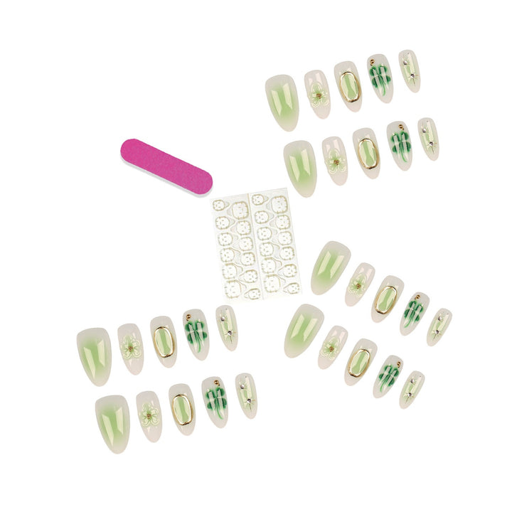 Elegantly Designed Floral Press-On Nail Set