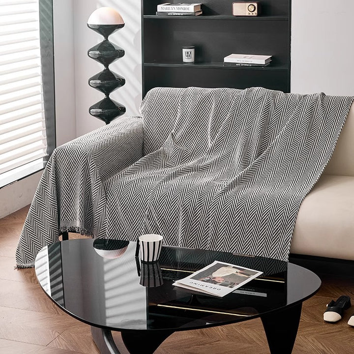 Herringbone Pattern Decorative Throw Blanket