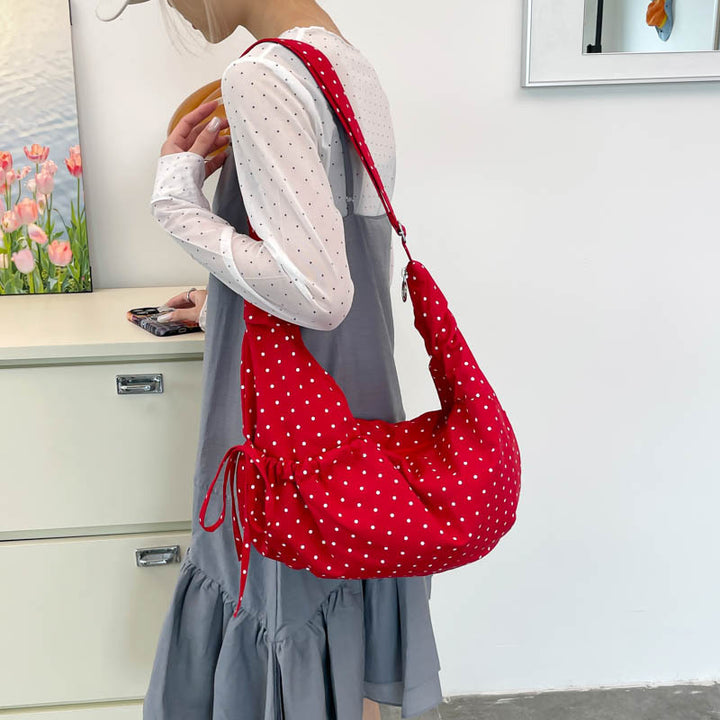 Fashionable Polka Dot Hobo Bag