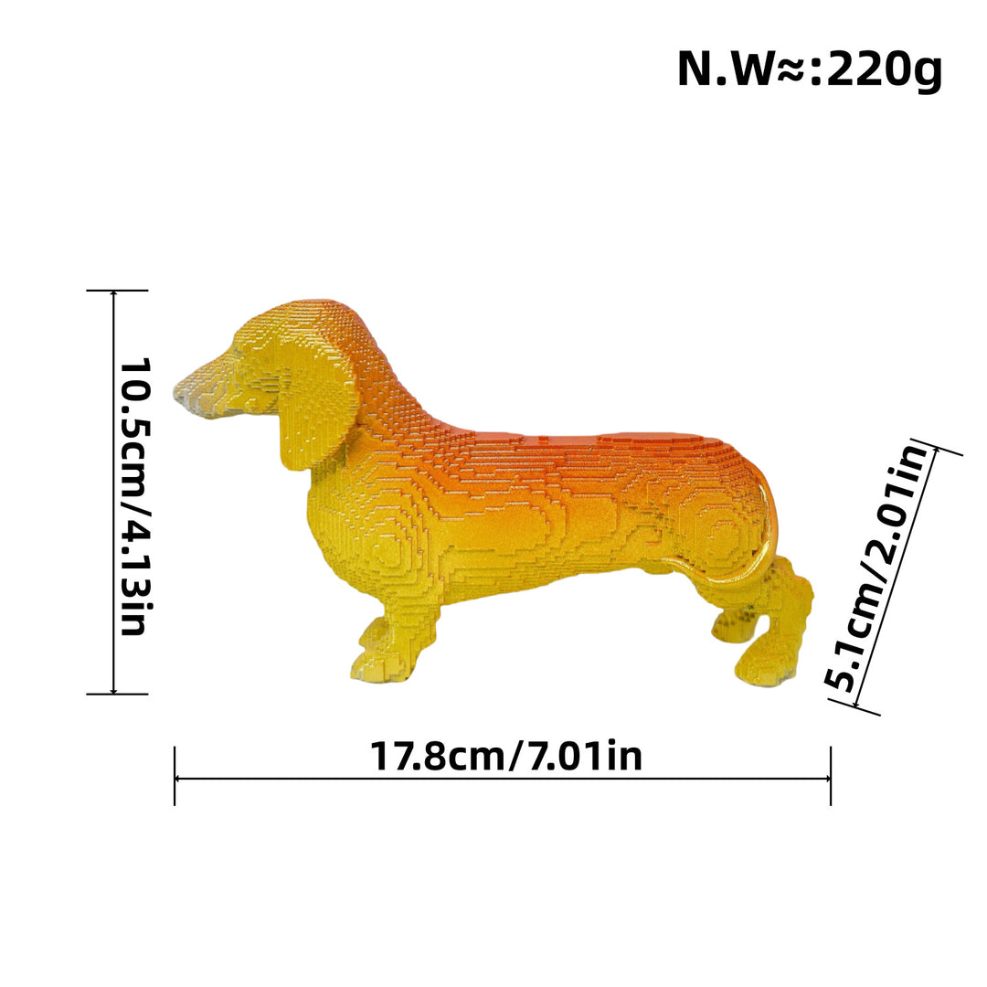 Playful decorative figure of a cute dachshund Kalsten