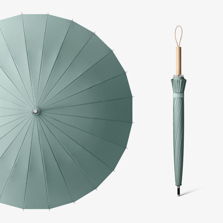 Women's Elegant Premium Folding Umbrella with Ergonomic Wooden Handle Kalsten