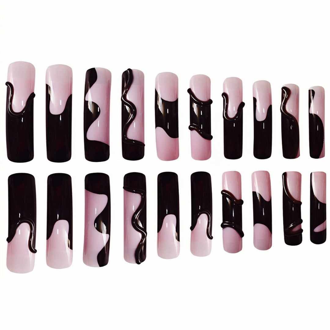 Artistic Melting Effect Press-On Nail Extensions Kalsten