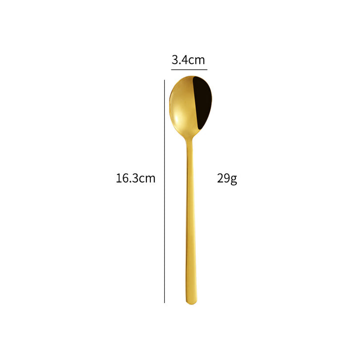 Elegant dessert spoon with luxurious golden surface Kalsten