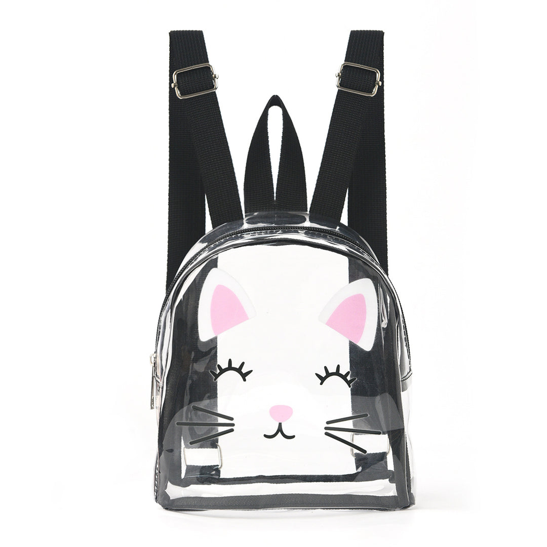 Transparent backpack with playful cat design Kalsten