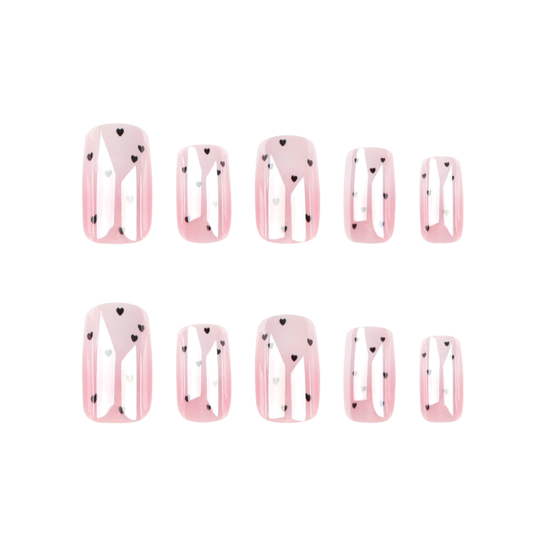 Artificial Nail Art with Heart Design Kalsten