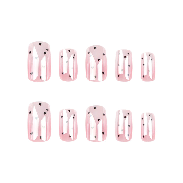 Artificial Nail Art with Heart Design Kalsten