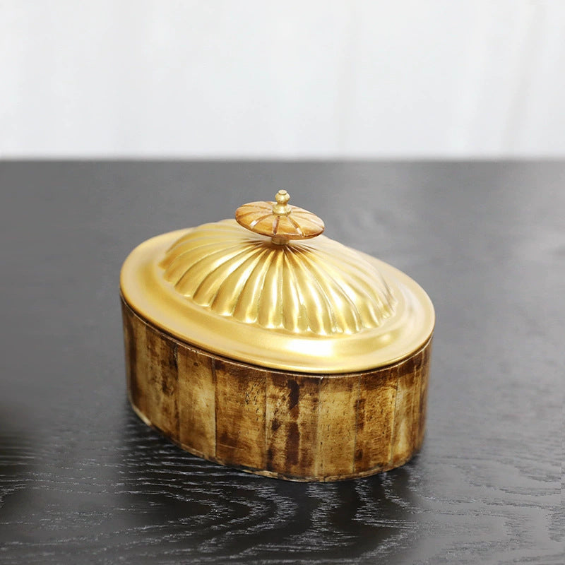 Decorative Gold Leaf Storage Container