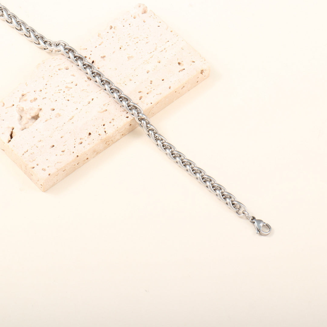 Handmade Textured Chain Bracelet Kalsten