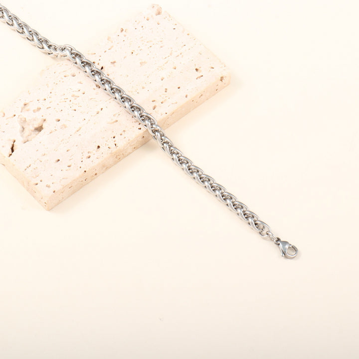Handmade Textured Chain Bracelet Kalsten