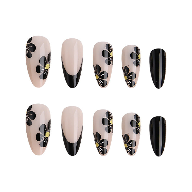 Elegant nail tips with floral accents Kalsten