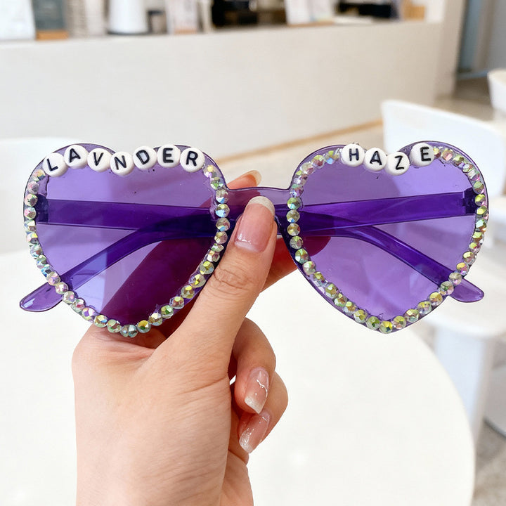 Heart-Shaped Rhinestone-Embellished Sunglasses Kalsten 1787141205