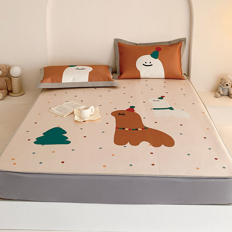 Children's bedding set with monster truck print made of breathable cotton blend