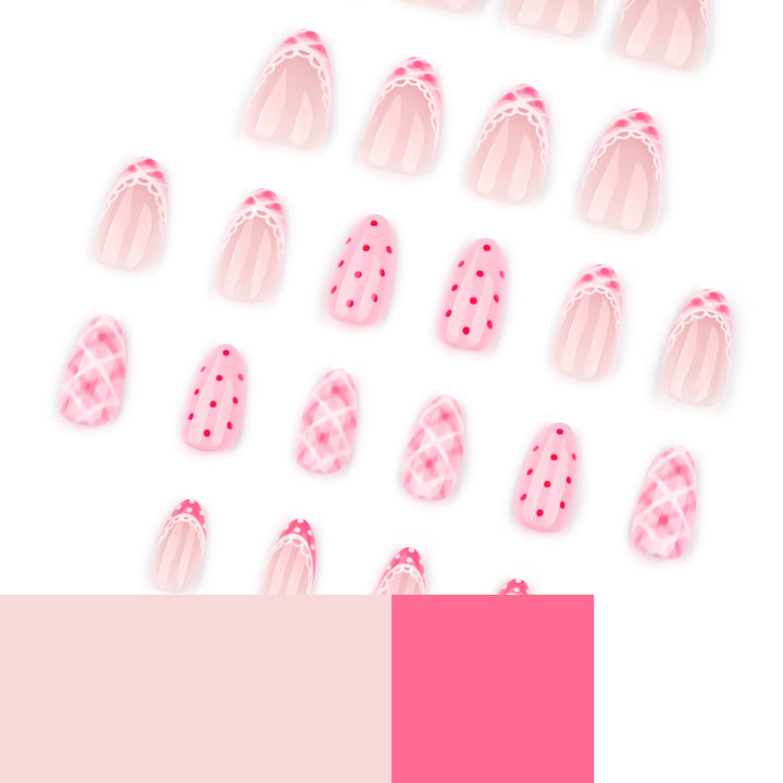 Artistic nail extensions with elegant patterns Kalsten