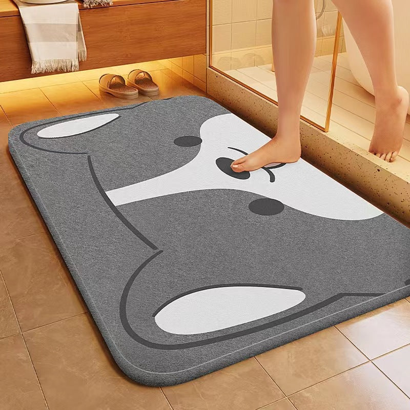 Cute Panda-Themed Plush Bath Mat
