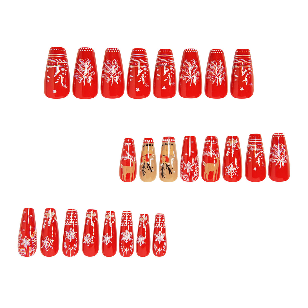 Festive Holiday Themed Press-On Nail Art Kalsten