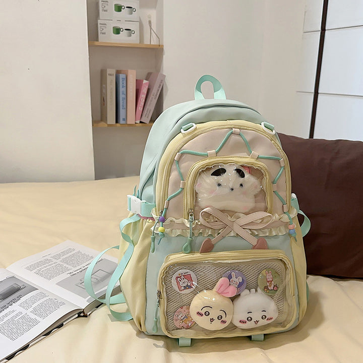 Fashionable leisure backpack with creative details and versatile compartments Kalsten