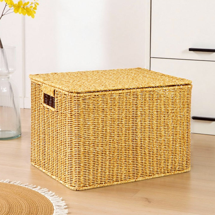 Handwoven Wicker Storage Chest Kalsten
