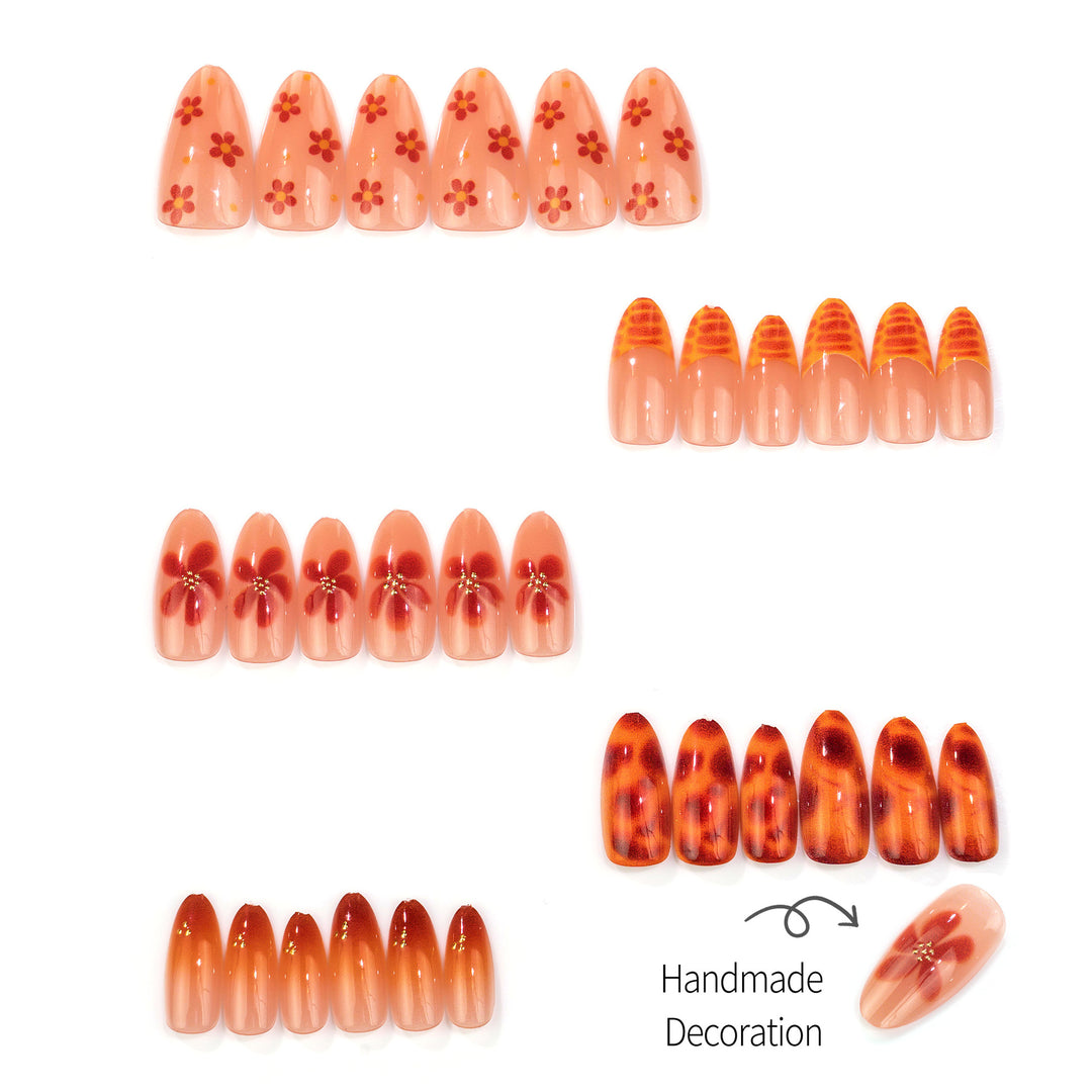 Floral Art Press-On Nail Set