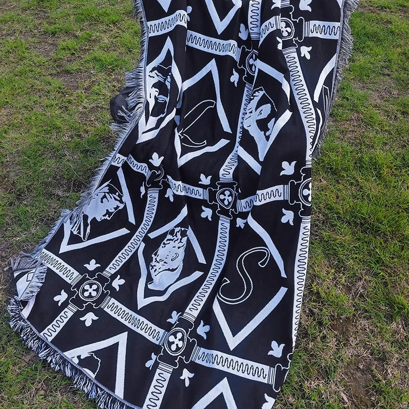 Stylish Geometric Print Throw Blanket