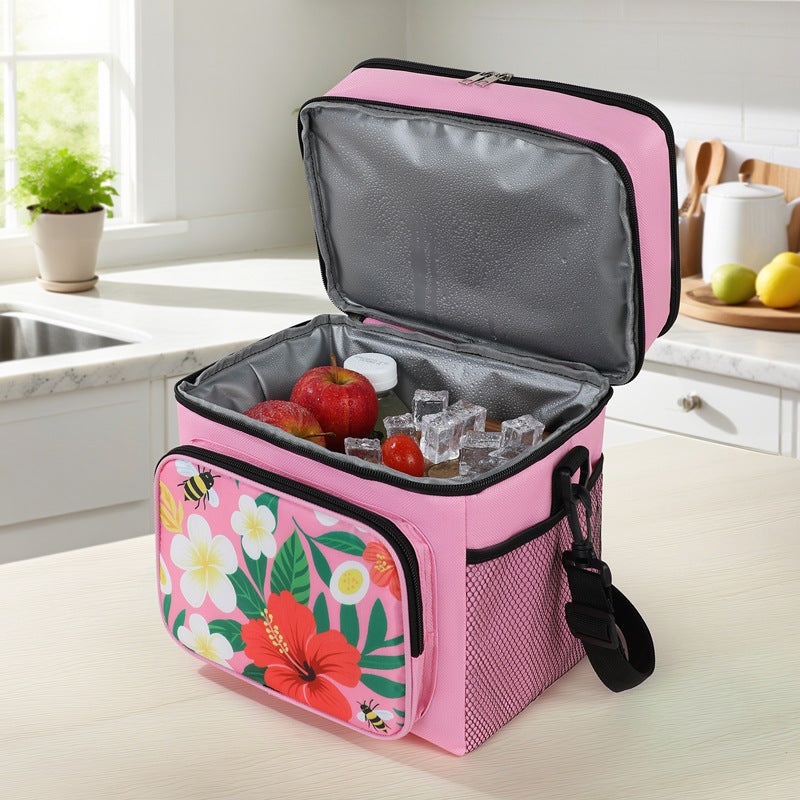 Insulated Floral Print Lunch Cooler Bag Kalsten