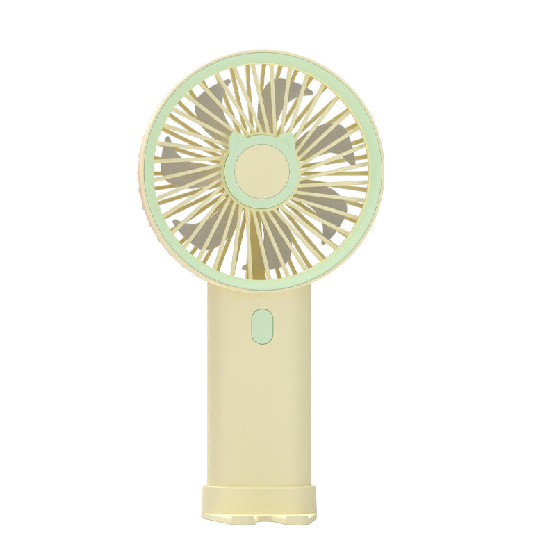 Unisex Portable Handheld Fan with Ergonomic Design and Cute Cat Motif Kalsten