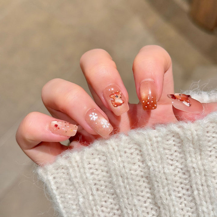 Festively Themed Press-On Nail Art Kalsten