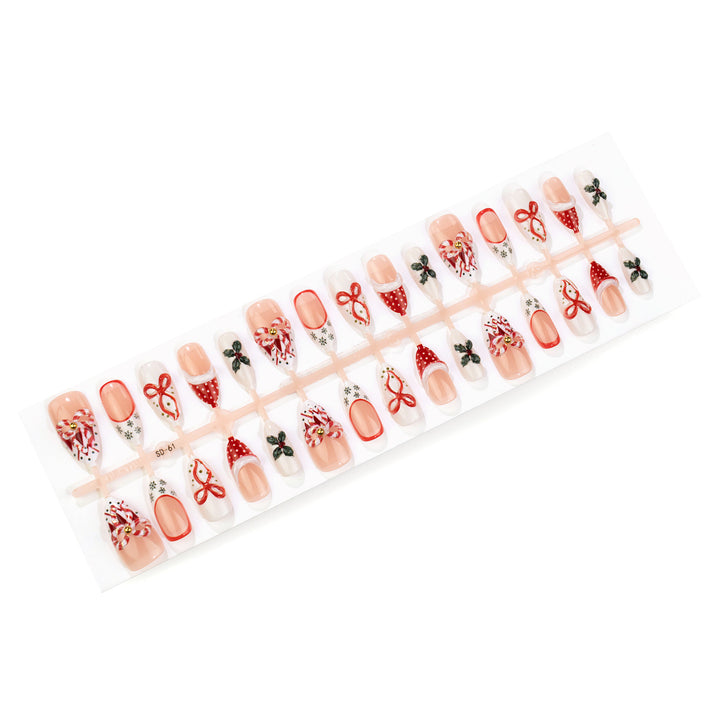 Decorative Holiday-Themed Press-On Nail Art Set