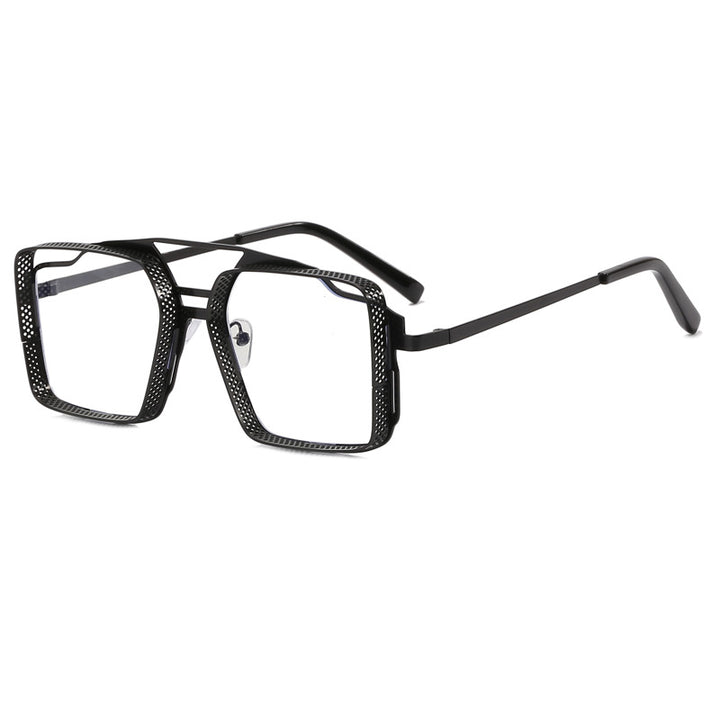 Women's square glasses with perforated, modern frame Kalsten