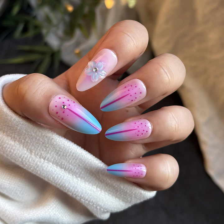 Artistic Floral-Embellished Press-On Nail Collection Kalsten