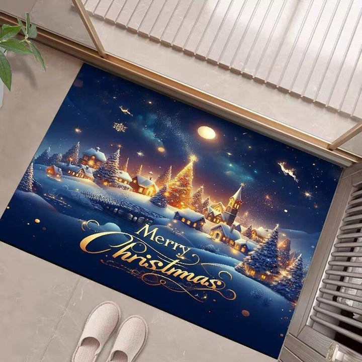 Festive Christmas-Themed Entrance Mat