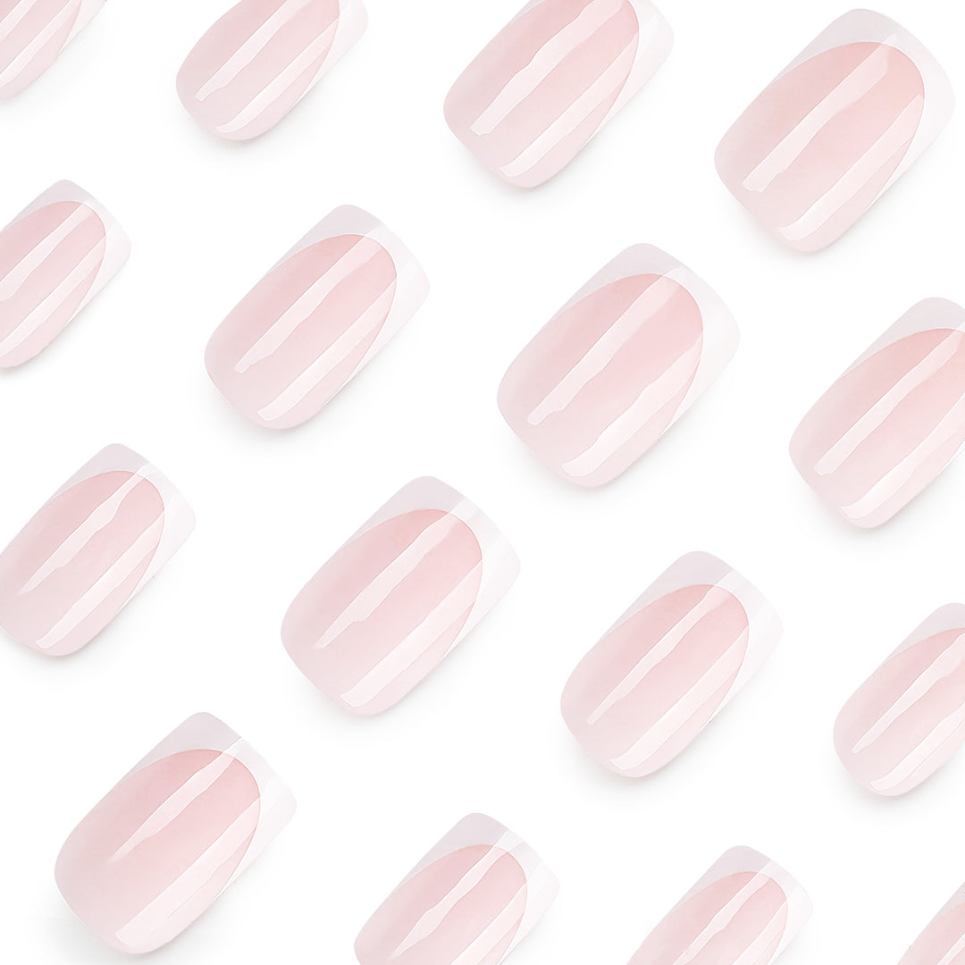Artificial nail extensions with modern French tip Kalsten