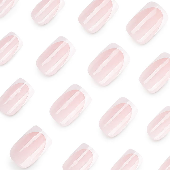 Artificial nail extensions with modern French tip Kalsten