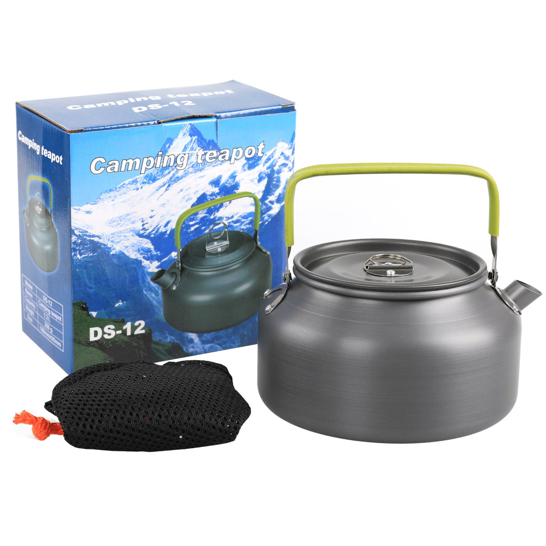 lightweight portable camping kettle with foldable silicone-grip handle and compact storage Kalsten