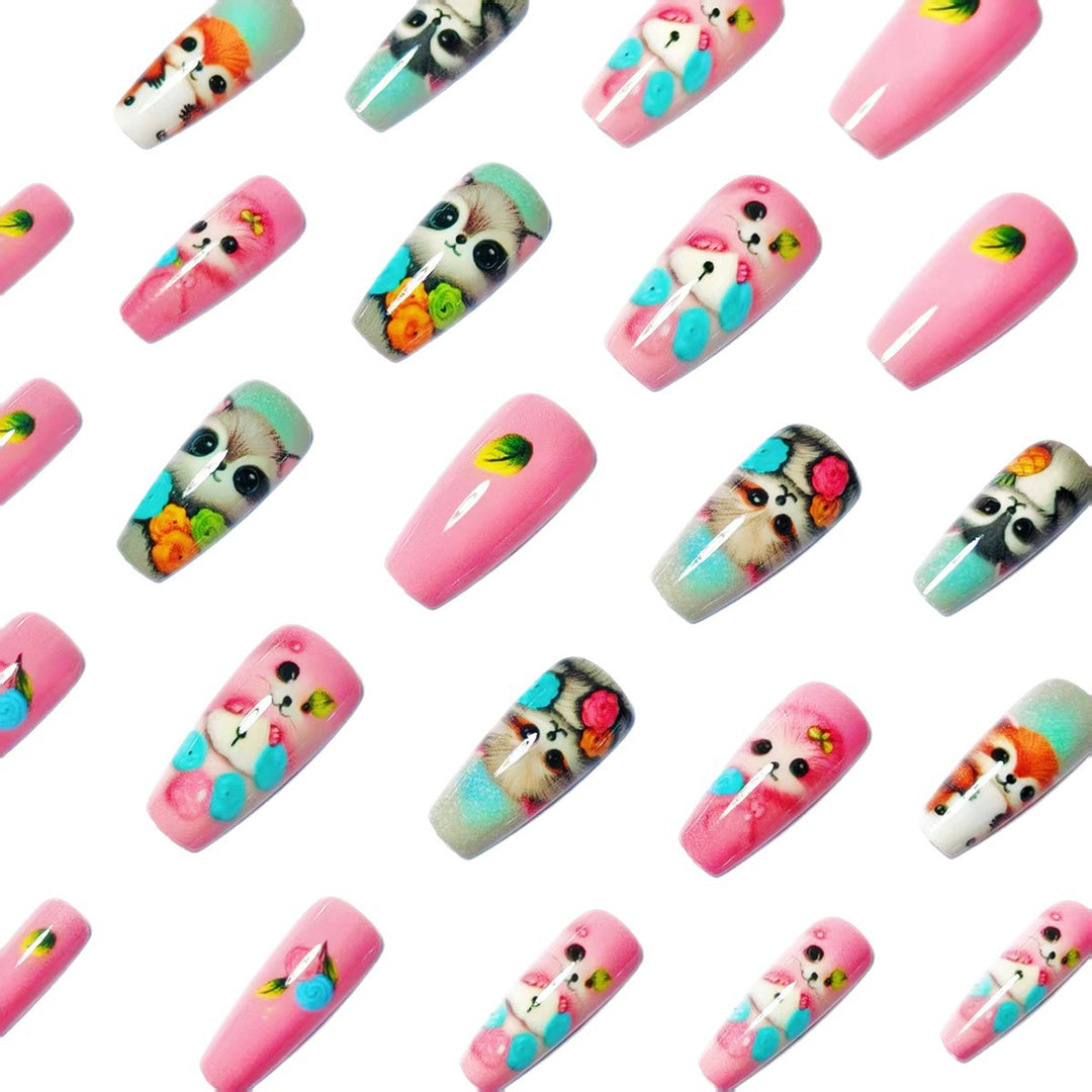 Creative Art Nails with Playful Animal Motifs Kalsten