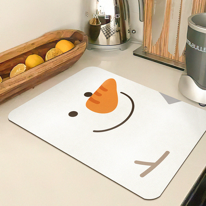 Festive Santa-Themed Kitchen Mat